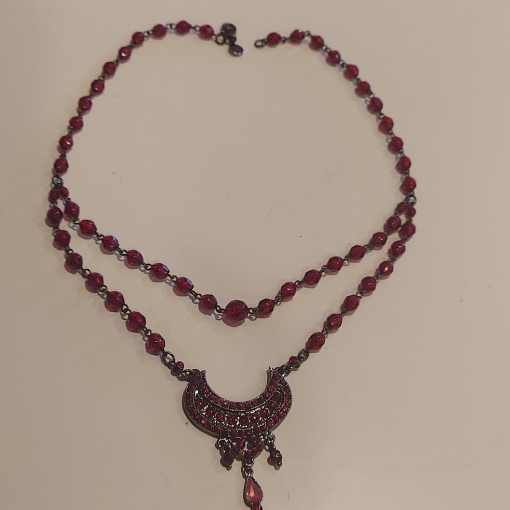 Vicky Jousan burgundy necklace